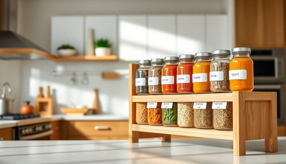 organized and stylish spice storage