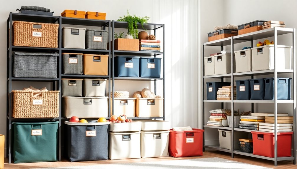 selecting appropriate storage bins