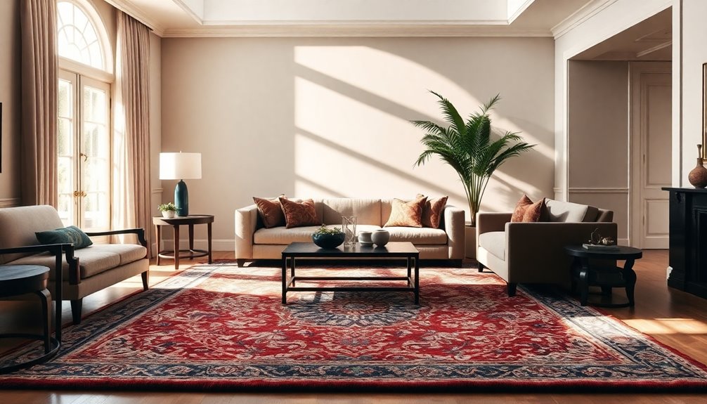 selecting living room rugs