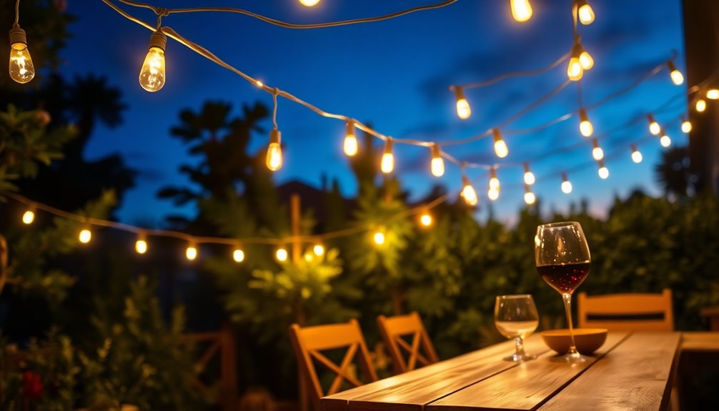 selecting outdoor string lights