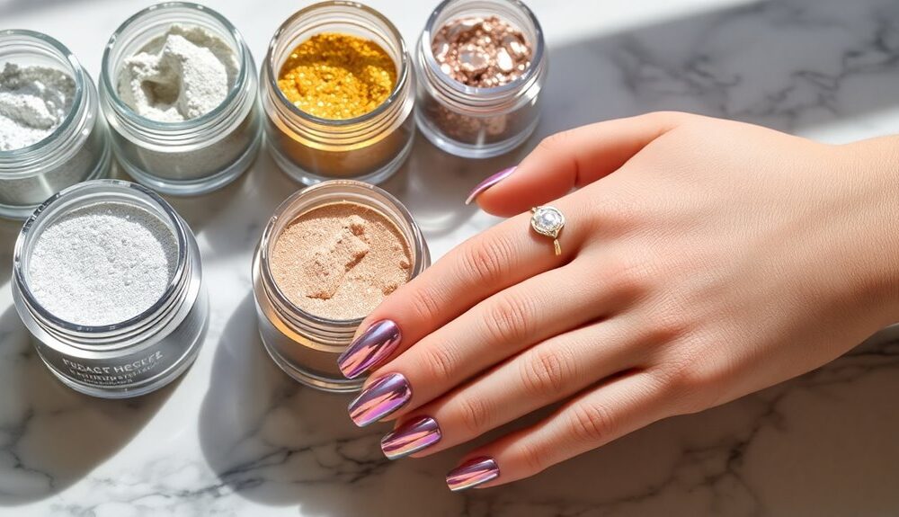 stunning chrome nail powders