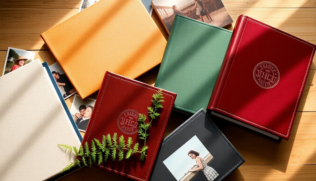 stylish photo album selection