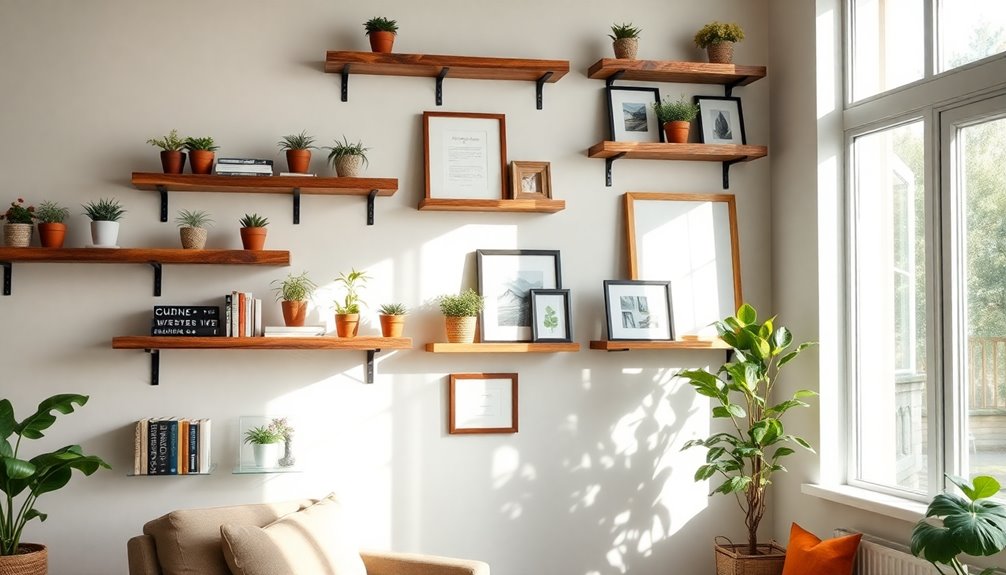 stylish space saving wall shelves