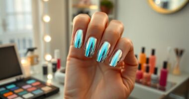 achieve shiny chrome nails