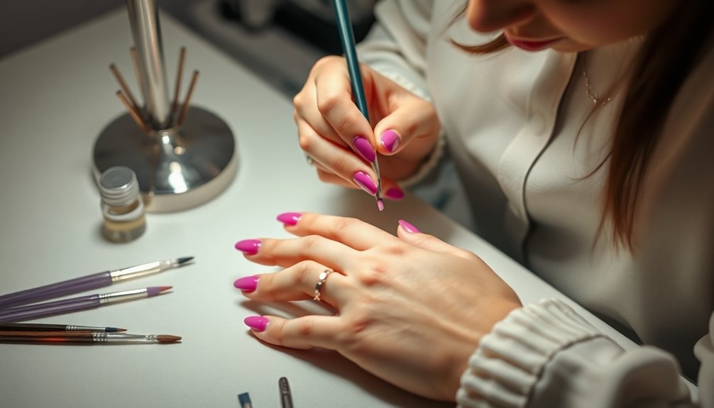 acrylic nails application process