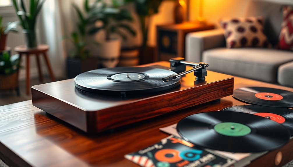 bluetooth enabled vintage turntables