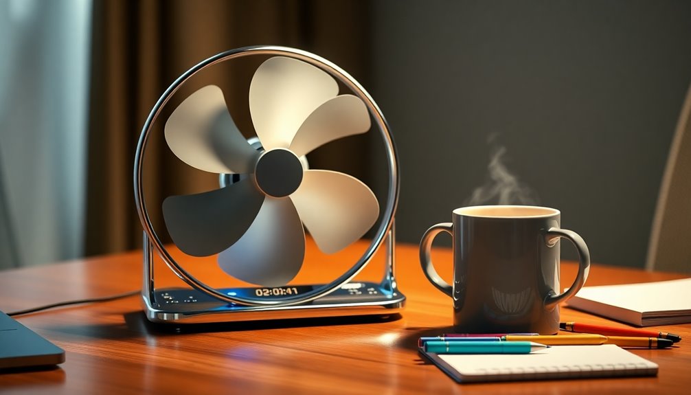 clock and fan combo