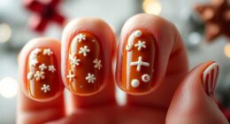 decorative gingerbread inspired nails