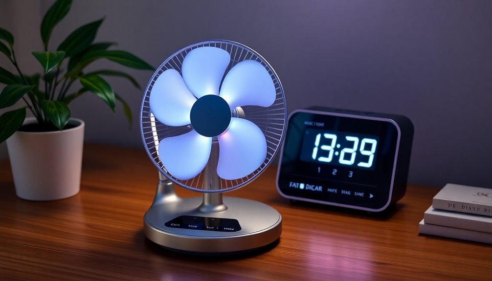 desk fan alarm clock