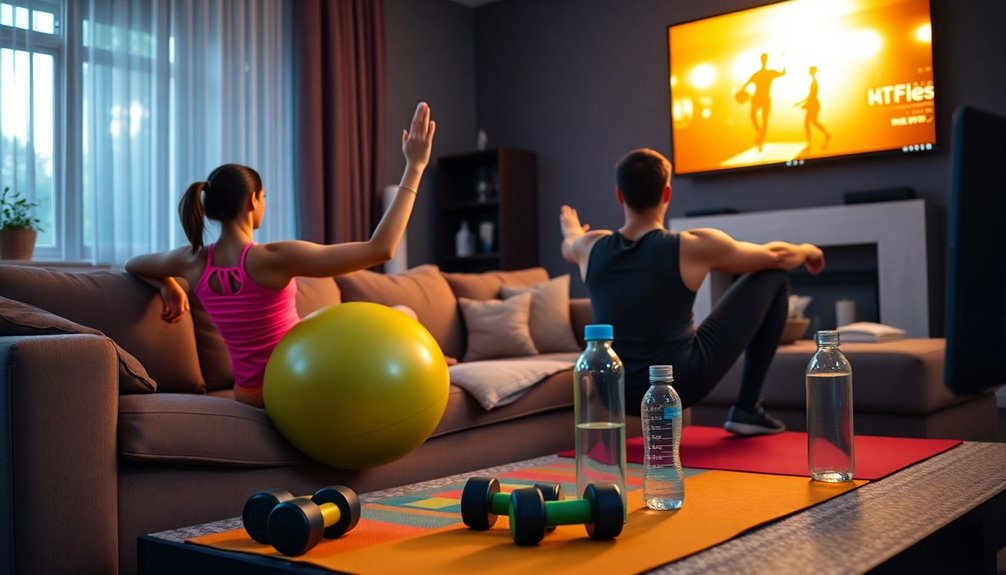 exercise while watching tv