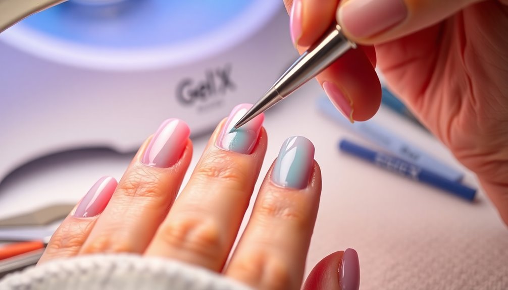 gel x nails application steps