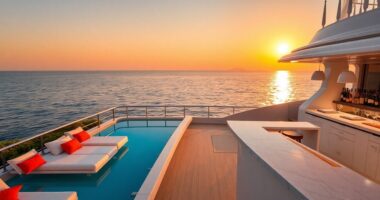 luxurious living aboard yacht