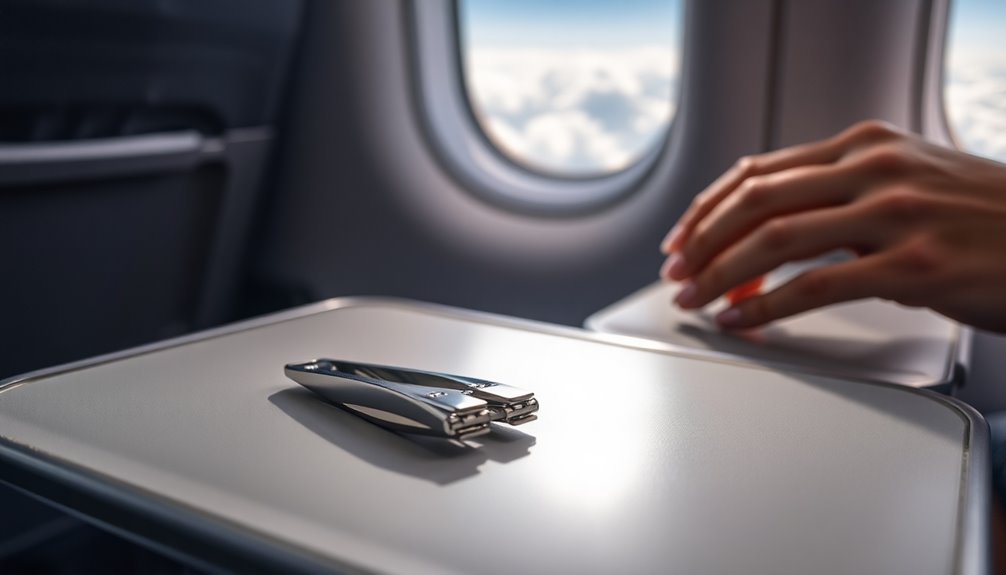 nail clippers allowed on planes