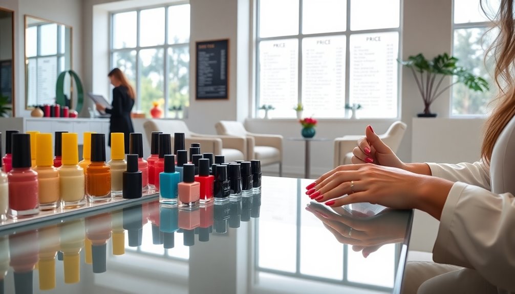 nail service pricing factors