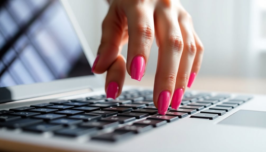 nail shapes affect typing