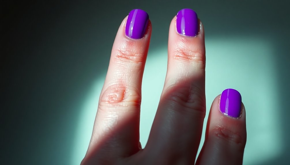 purple nails diagnosis methods