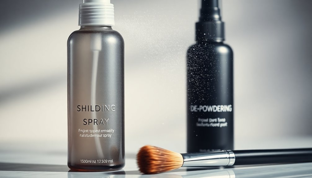 shielding and de powdering sprays