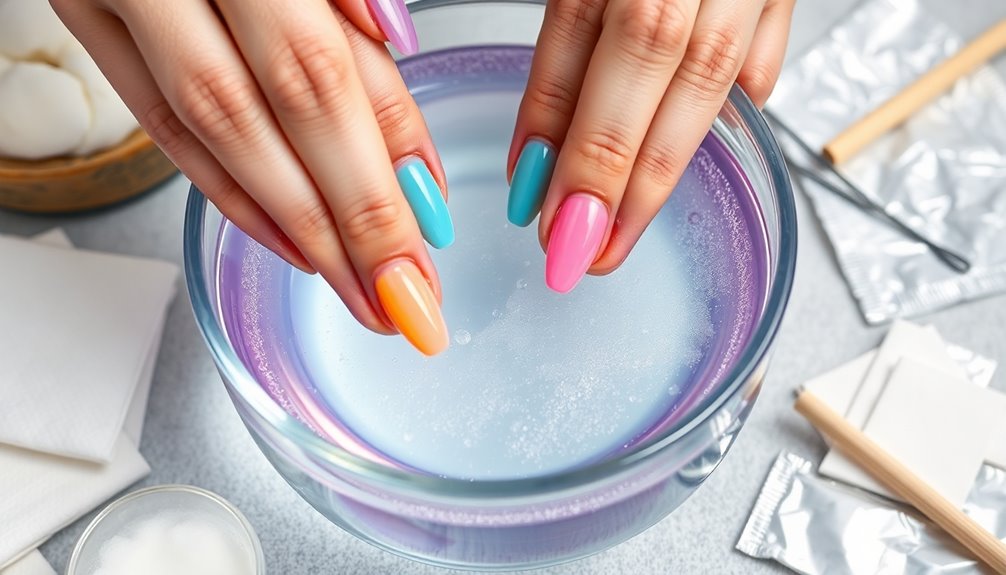 soak nails in acetone