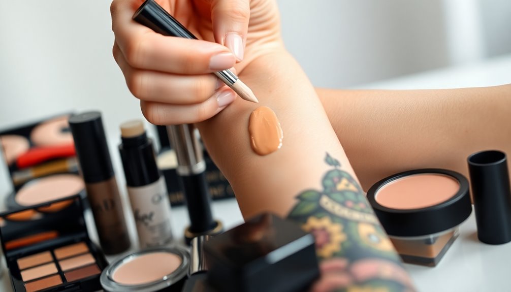 tattoo concealment with makeup