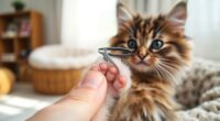 trim feline claws safely