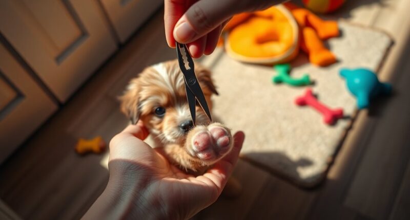 trim puppy nails safely