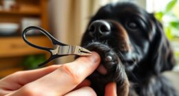 trimming dark canine nails