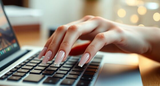 typing techniques for long nails