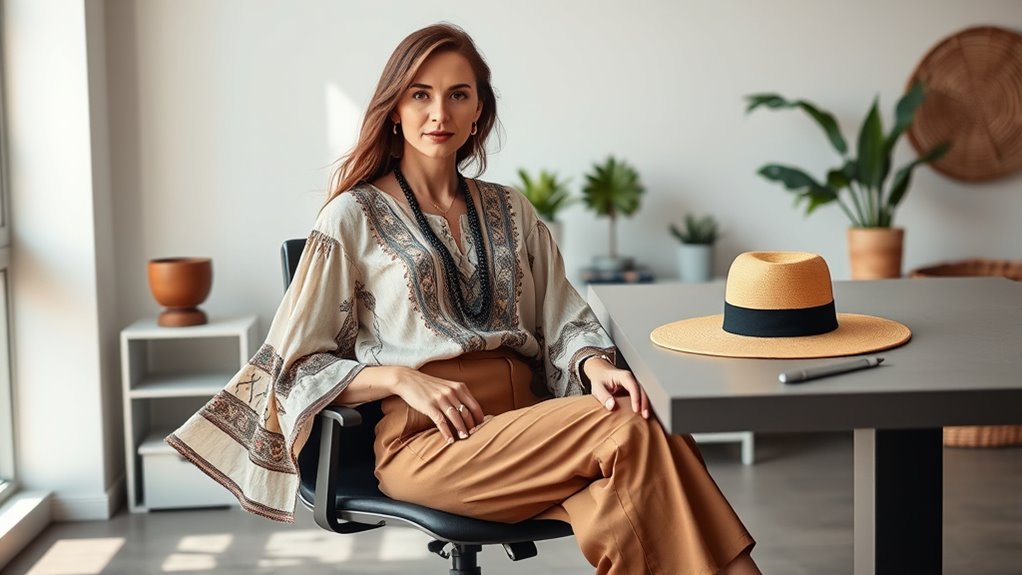 balance boho with professionalism