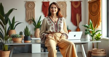 bohemian office attire style