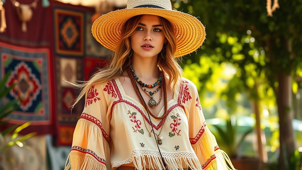 boho layered festival tops