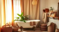 boho spa bathroom transformation