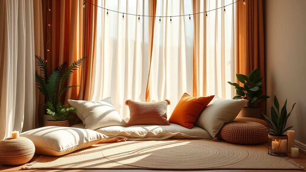 calming colors and lighting