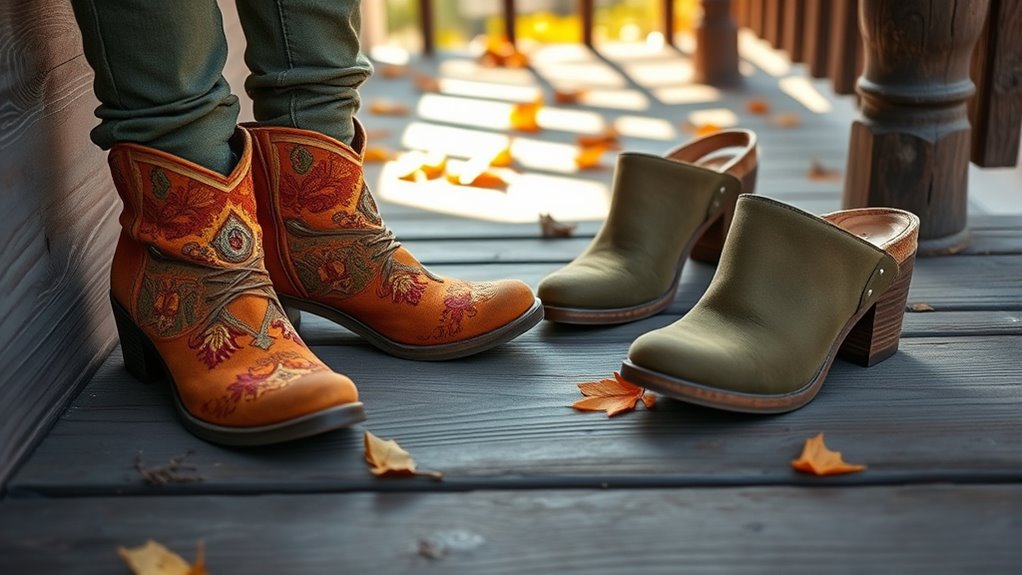 earthy tones vintage embroidery