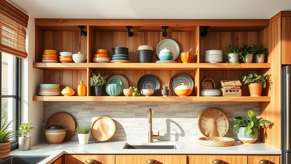 eclectic sustainable boho shelving