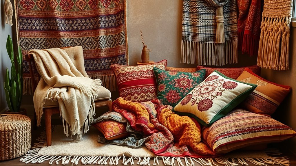 layered cozy textile textures