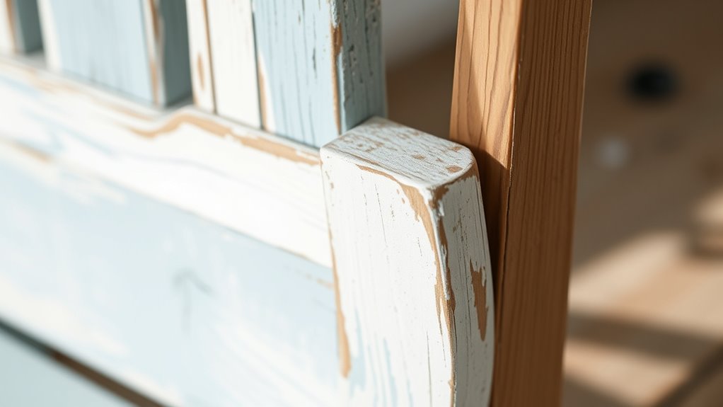 layered distressing with revealing layers