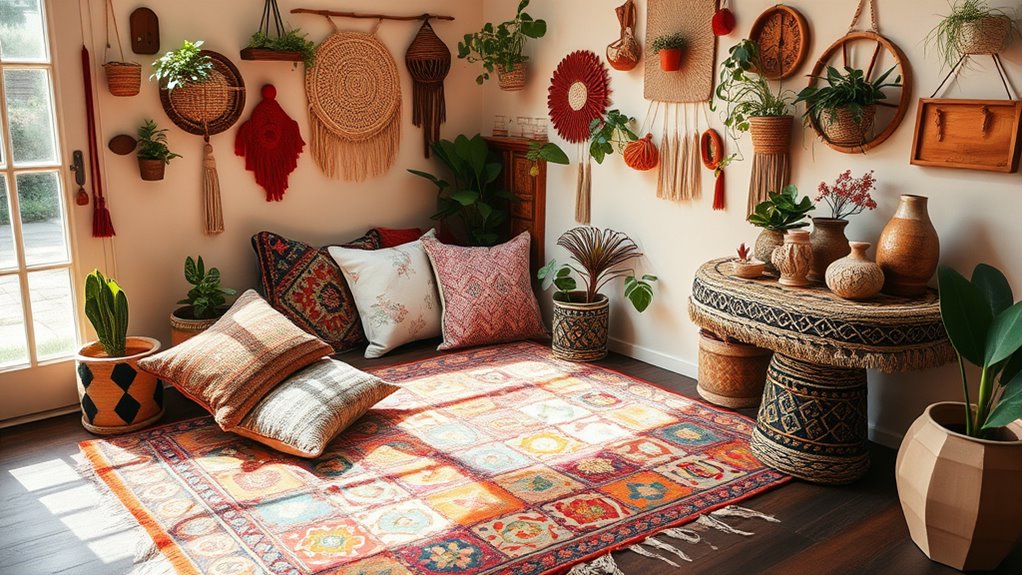 layered eclectic boho decor