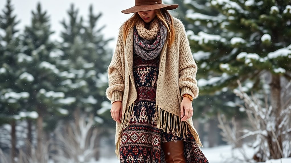 layered winter chic style