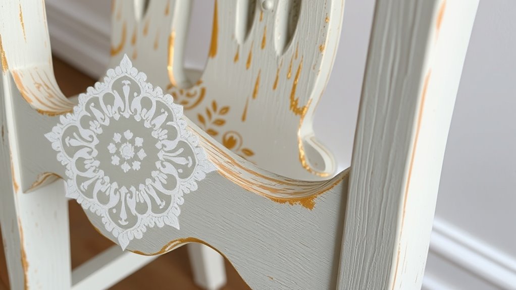 metallic stencils add shimmer