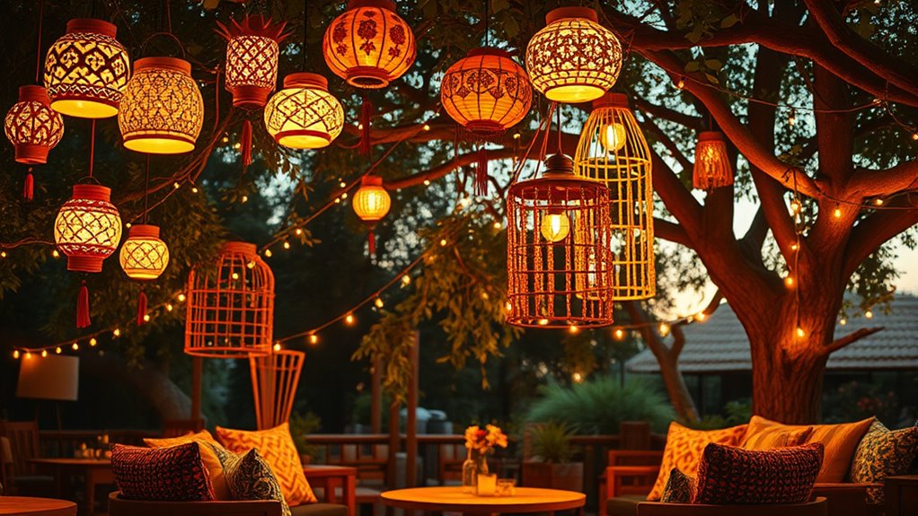 outdoor lighting creates cozy ambiance