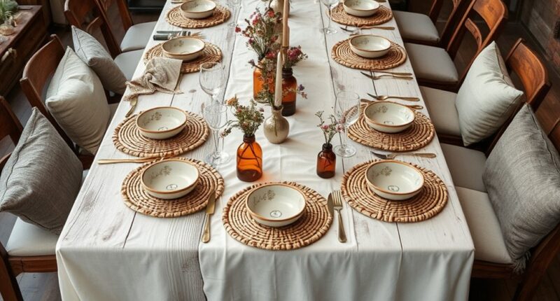 rustic boho table decor
