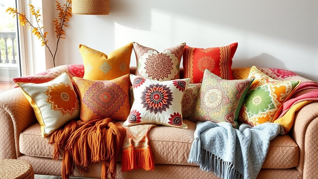 seasonal hues enhance boho decor