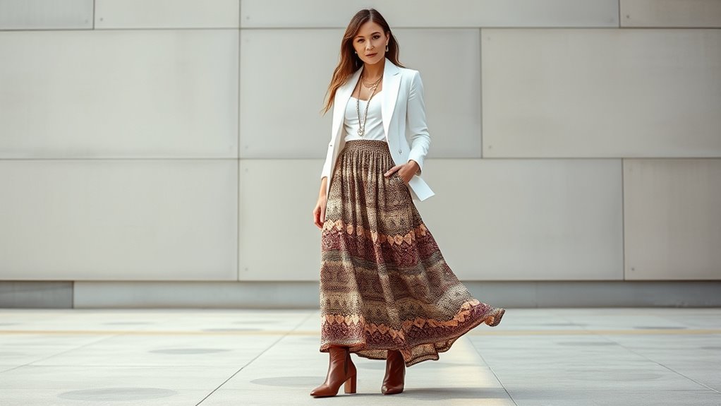 sleek modern boho style