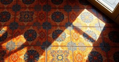 budget friendly boho tile painting