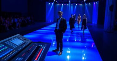 music shapes runway atmosphere