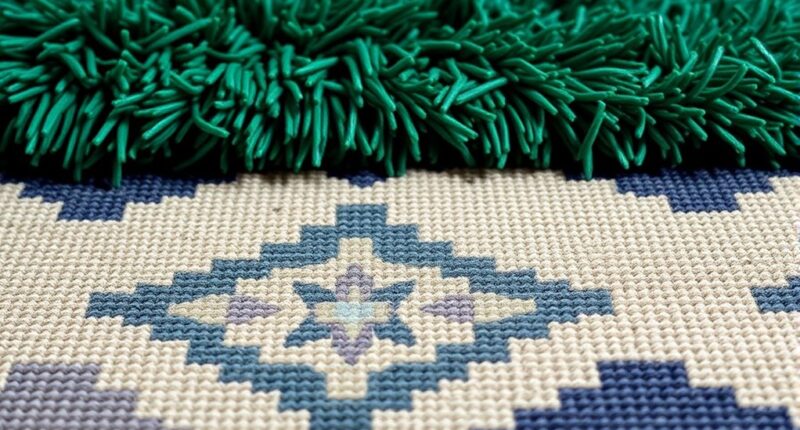 rug layering texture pattern