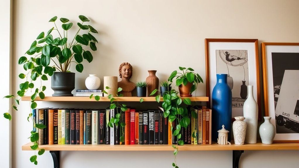 stylish balanced shelf decor