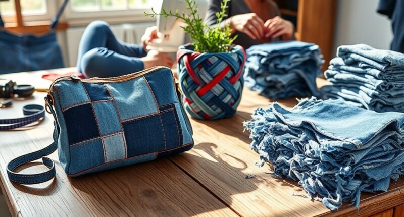 transforming old jeans creatively