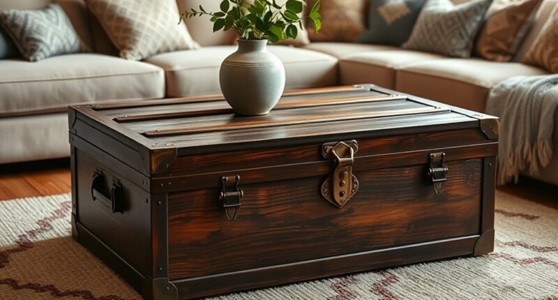 vintage trunk coffee table safety