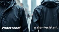 waterproof versus water resistant